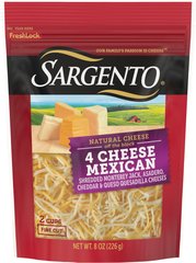 Sargento 4 Cheese Mexican Shredded Cheese Fine Cut 8 oz 8 oz