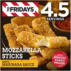 Tgi Fridays Mozzarella Sticks Frozen Snacks with Marinara Sauce 17.4 oz Box