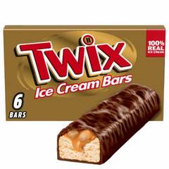 Twix Ice Cream Bars Vanilla Caramel Chocolatey Cookie Dessert Bar Individually Wrapped 6 Pack 1.93 oz Bars 11.58 fl oz