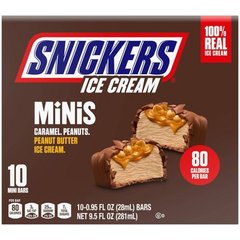 Snickers Ice Cream Minis Milk Chocolatey Caramel Peanut Butter Ice Cream Bars