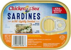 Chicken of the Sea Wild Caught Sardines in Oil Lightly Smoked 3.75 oz