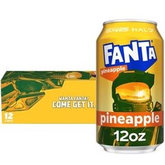 Fanta Pineapple Soda Soft Drink Fridge Pack 12 pk Cans 12 oz