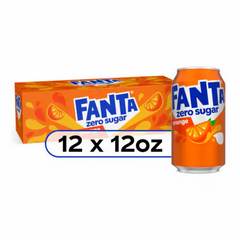 Fanta Orange Zero Sugar Soda Cans