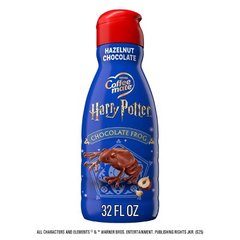 Coffee Mate Harry Potter Hazelnut Chocolate Frog Flavored Creamer Non Dairy Liquid Coffee Creamer 32 fl oz