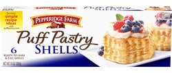 Pepperidge Farm Puff Pastry Shells Frozen 6 Count 10 oz Box 10 oz