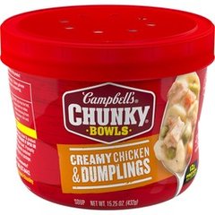 Campbell's Chunky Creamy Chicken and Dumplings Soup 15.25 oz Bowl 15.25 oz