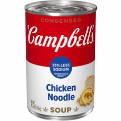 Campbell's Condensed 25% Less Sodium Chicken Noodle Soup, 10.75 oz