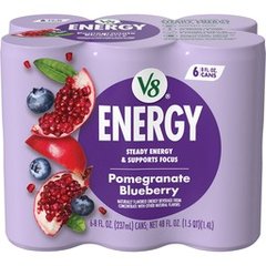 V8 Energy Pomegranate Blueberry Energy Drink 8 fl oz Can (6 Pack)