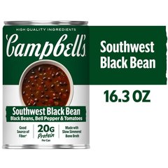 Campbell's Protein Southwest Black Bean Soup, 16.3 Oz Can - 16.3 oz