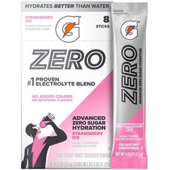 Gatorade Zero Sugar Strawberry Ice Powder Sticks