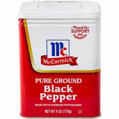 Mccormick Pure Ground Black Pepper 6.0 oz 6 oz
