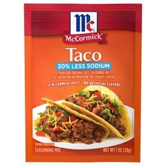 Mccormick 30% Less Sodium Taco Seasoning Mix 1 oz