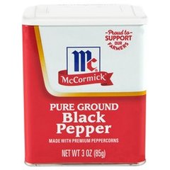 McCormick Pure Ground Black Pepper, 3 oz