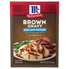 McCormick 30% Less Sodium Brown Gravy Seasoning Mix, 0.87 oz
