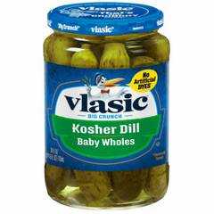 Vlasic Kosher Dill Baby Whole Pickles Keto Friendly 24 fl oz 24 fl oz