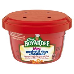 Chef Boyardee Mini Spaghetti Rings and Meatballs in Tomato Sauce Microwavable Meal 7.5 oz Bowl 7.5 oz