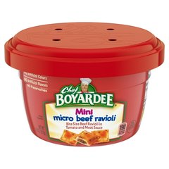 Chef Boyardee Mini Micro Beef Ravioli in Tomato and Meat Sauce Microwavable Meal 7.5 oz Bowl 7.5 oz