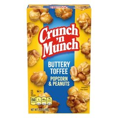 CRUNCH 'N MUNCH Buttery Toffee Popcorn with Peanuts, 3.5 oz.