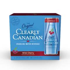 Clearly Canadian Wild Cherry Sparkling Water 6 pk Cans 12 oz