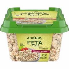 Athenos Tomato & Basil Crumbled Traditional Feta Cheese