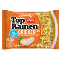 Nissin Foods Top Ramen the Original Ramen Noodle Soup Chicken Flavor 3 oz Bag Shelf Stable