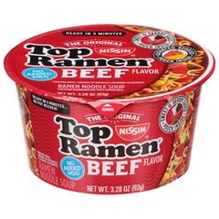 Nissin Top Ramen Bowl Beef - 3.28 OZ