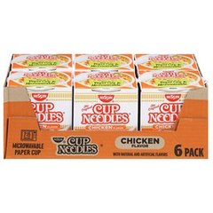 Nissin Cup Noodles Ramen Noodle Soup Chicken Flavor 6 2.25 oz