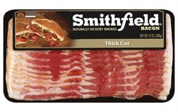 Smithfield Naturally Hickory Smoked Thick Cut Bacon 12 oz