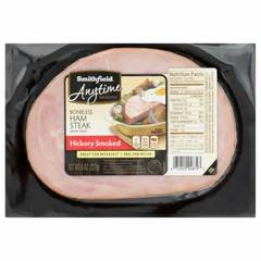 Smithfield Anytime Favorites Hickory Smoked Boneless Ham Steak 8 oz Package