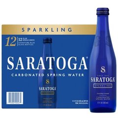 Saratoga Sparkling Spring Water 12 pk Bottles 12 oz