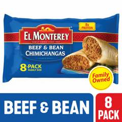 El Monterey Beef & Bean Chimichangas, 8 ct