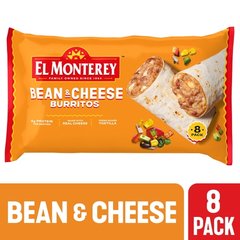 El Monterey Bean & Cheese Burritos, 8 ct