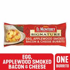El Monterey Signature Egg Applewood Smoked Bacon & Cheese Breakfast Burrito 4.5 oz (Frozen) 1 ea