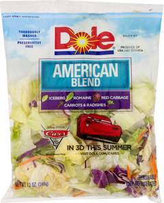 Dole American Blend Salad 12 oz 12 oz Bag