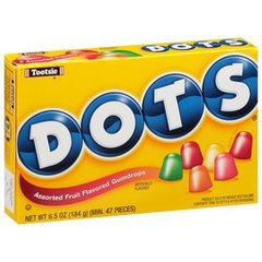 Dots Assorted Fruit Flavored Gumdrops Theater Box 6.5 oz