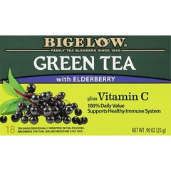 Bigelow Green Tea with Elderberry Plus Vitamin C Tea Bags 18 ct 18 ea