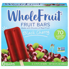 Whole Fruit Black Cherry Fruit Bars 2.75 fl oz 6 Count