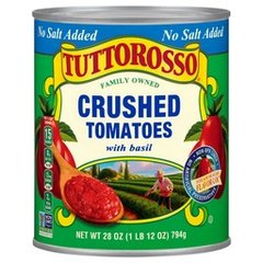 Tuttorosso No Salt Added Crushed Tomatoes with Basil