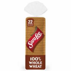 Sara Lee 100% Whole Wheat, Bread, 13g Whole Grain, Sandwich Bread, 20 oz