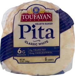 Toufayan Classic White Pita Loaves
