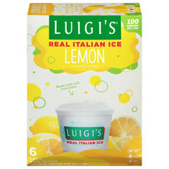 Luigi's Lemon Italian Ice 6.6 fl oz Cups 6 ea Box