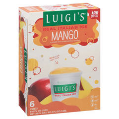 Luigi's Real Italian Ice Mango Cups 6 ct