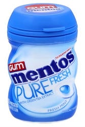 Mentos Pure Fresh Freshmint Sugar Free Gum, 10 pc