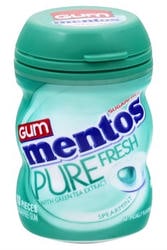 Mentos Pure Fresh Spearmint Sugar Free Gum, 10 pc