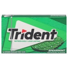 Trident Spearmint Sugar Free Gum, 14 pc