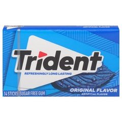 Trident Original Flavor Sugar Free Gum, 14 pc