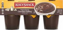 Kozy Shack Chocolate Pudding Snack Cups, Gluten Free Dessert