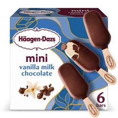 Häagen-dazs Mini Vanilla Milk Chocolate Ice Cream Bars 6 ct
