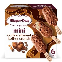 Haagen Dazs Coffee Almond Toffee Crunch Mini Ice Cream Bars 6 Count 11.1 fl oz