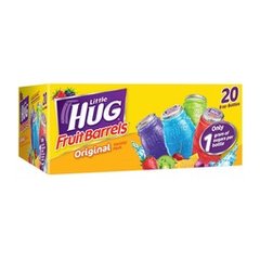 Little Hug Original Fruit Barrels Shelf Stable Kids Drinks Variety Pack 20 Count 8 fl oz Bottles